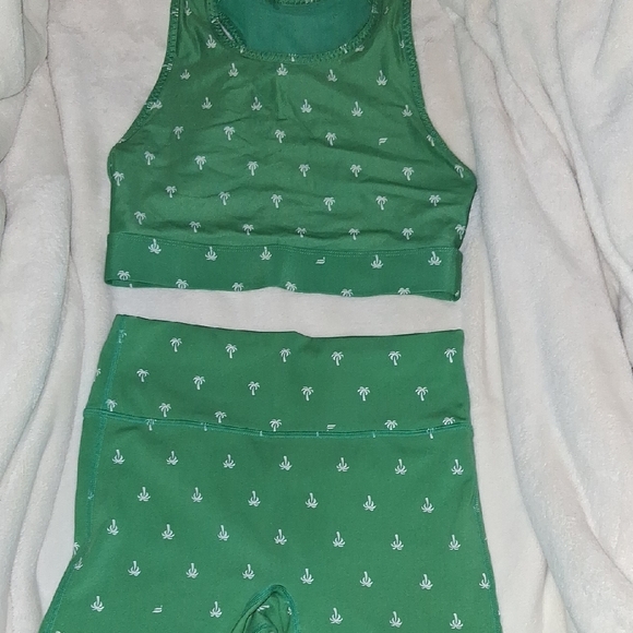 Fabletics Other - Fabletics Green Sports Bra Set